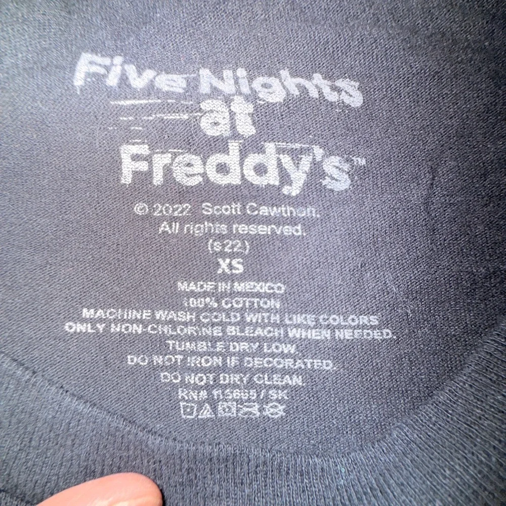 Five Nights at Freddys T Shirt Kids‎ XS Black Excellent Sun Moon Security Breach